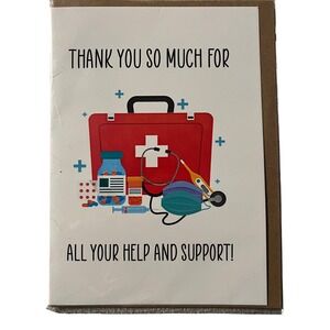 Thank You‎ Card Medical Themed Frontline Worker Appreciation Healthcare Hero